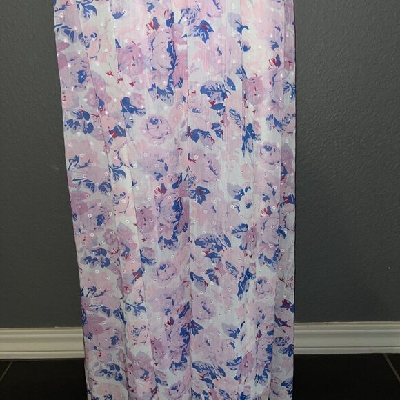 LULUS TOTAL DARLING PINK MULTI FLORAL PRINT NOTCHED BUSTIER MAXI DRESS - SIZE M - Picture 4 of 13